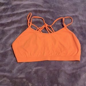 Fabletics strappy peach bra